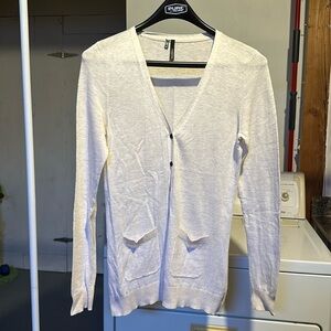 Maurices lightweight cream long sleeve cardigan